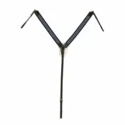 Ovation Elite Collection- 3-Point Wide Elastic Breastplate with Sheepskin Paddin