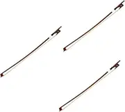 WHAMVOX 3pcs Student Violin Bow Horsetail Hair 4/4 Size Wood Violin Bow Musical Bow for Beginners