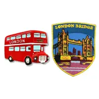 在飛比找有閑購物優惠-英國雙層巴士白板磁鐵+英國 倫敦鐵橋立體繡貼【2件組】網紅打