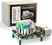 ElectroCookie Raspberry Pi 4 Radial Tower Cooler, CPU Heatsink with Silent Cooling Fan for Raspberry Pi 4 (RGB LED Fan)