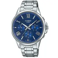 在飛比找ETMall東森購物網優惠-【CASIO 卡西歐】一般指針 時尚三眼男錶 不鏽鋼錶帶 黑