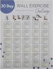 Wall Fitness Planner 30 Days | Fitness Wall Calendar | Fitness Goal Planner | Visual Fitness Planner | Quick Planning Workout Challenge Sheet | Wall Exercise Planner Poster for Men Women | Youth