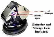 NEW Jewelers Loupe 40x - Folding Eye Loop, UV Counterfeit Detector LED Lights