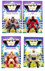 FULL SET Masters Of The WWE MOTU Figure Wave 6 Kane Goldberg Warrior Stephanie