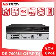 New Hikvision 8CH 8 POE NVR 4K Network Video Recorder DS-7608NI-Q1/8P(D) CCTV