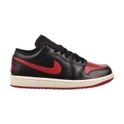 Air Jordan 1 Low Women's Shoes Black-Sail-Gym Red DC0774-061