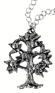 MONEY TREE OF LIFE 1.5" PEWTER NECKLACE MAGICK WICCAN PAGAN