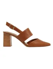 [Sandler] Kitson Heeled Shoes in Cognac Leather