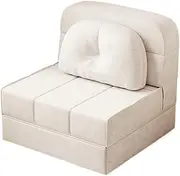 Sleeper Chair Folding Sofa Bed, Convertible Sleeper Chair Bed, Modern Floor & Futon Couch for Living Room/Home Office/Guest Beds/Apartment/Upstairs Loft Convertible(White,72cm)
