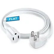 Extension Cord Heavy Duty 5 Feet Flat Wire 3-Prong Flat Plug 14 AWG Power Cor...
