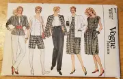 Vogue Sewing Pattern 8617 woman's jacket Skirt Pants Shorts Top Sizes 8 10 12