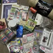 Assorted Variety Craft Lot Ribbon Stickers String Wax Seal Stamps More