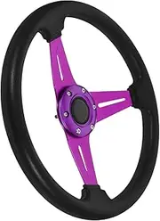 Replacement Steering Wheel for and Ergonomic and Aluminum Alloy Design for Enhanced Control Comfortable Grip and Easy Installation