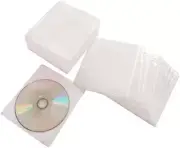 CD/DVD/BluRay Sleeves,Double-Sided Refill Plastic Sleeve for CD and DVD Storage