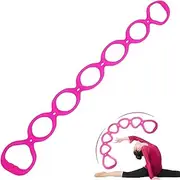 7 Ring Stretch Resistance Exercise Band, Back, Foot, Leg & Hand Stretcher, Resistance Exercise Bands, Portable Workout Yoga Stretching Exerciser for Home Gym Fitness Physical Therapy