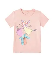 [Stella McCartney Kids] Stella McCartney Kids Printed cotton jersey T-shirt Y 4 pink