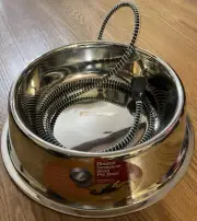 API Stainless Steel Heated Pet Bowl, 5 Quart