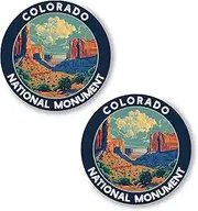 [No Thorns Media] Colorado National Monument Colorado 2 Pack Pinback Buttons 2.25" Fun Pins for Clothes, Backpacks, Hats, and Jackets - Cartoon, Retro, and Punk Style Lapel Badges, Slogans, and Party Pins ID45000,