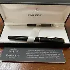 182b Parker Sonnet Fountain Pen 18K Gold Nib F Size Mint Made in France