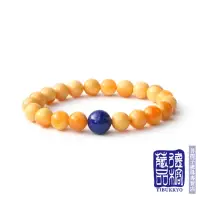 在飛比找momo購物網優惠-【TIBUKKYO 德榕藏品】精品緬甸黃玉手珠 天然青金石隔