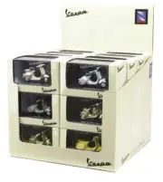 Newray Toys 06047IA 1:32 Scale fits Vespa 24 Piece Assortment w/ Display Box