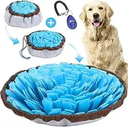 Friendly Barkz Adjustable Snuffle Mat for Dogs, Cats with Suction Cup, Dog Enrichment Toys with Pet Training Clicker to Encourage Dogs Foraging Skills and Slow Eating, Stress Relief Dog Puzzle Toys