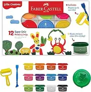 Faber-Castell Little Creatives Super Soft Modelling Dough Clay for Kids – Pack of 12 (37-370812)