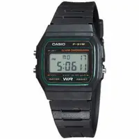 在飛比找PChome24h購物優惠-CASIO 潮流運動電子錶-綠框-F-91W-3DG