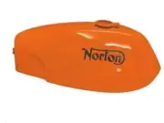 Norton Commando Fastback Fuel Petrol Gas Tank Orange Painted