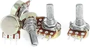 Aexit 5 (Potentiometer) Pcs B10K 10K Ohm 3 Pin Terminals Single Linear Rotary (88ry389qf138) Taper Potentiometers