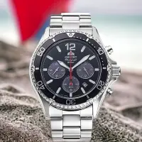 在飛比找Yahoo奇摩購物中心優惠-Orient 東方錶 太陽能 熊貓款 計時200米防水 腕錶