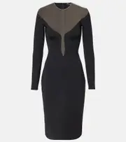 [Mugler] Mugler Plunge minidress AU 14 black