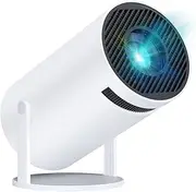 UWECAN Mini Projector Supports 4K 1080P, Smart Projector with Auto Focus and Auto Keystone Correction, Portable Projector with WiFi and Bluetooth, 180° Rotatable Outdoor/Home Movie Projector