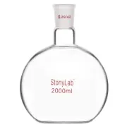 Heavy Wall Single Neck Borosilicate Glass Flat Bottom Boiling Flask, with 29/42