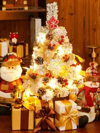 在飛比找樂天市場購物網優惠-聖誕樹 迷你桌面聖誕樹裝飾60cm聖誕節ins擺件植絨chr