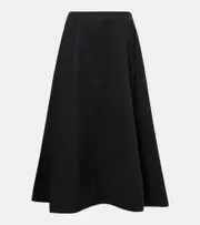 [Balenciaga] Balenciaga Cotton twill midi skirt AU 14 black