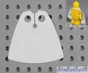 White Cloth Cape For LEGO Minifigures - Fabric Robe Cloak Lord Of The Rings Jedi