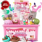 Ice Cream Slime Kit Ultimate Slime Making Set for Girls 7+ Includes Fluffy Slime