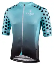 BIANCHI MILANO Men's CEDRINO Black Light Blue Jersey