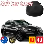 Spandex Car Cover for Alfa Romeo Stelvio Quadrifoglio 4-Door AWD Softline Black (for: Alfa Romeo)