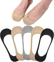 [Toes Home] Ultra Low Cut Liner Socks Women No Show Non Slip Hidden Invisible for Flats Boat Summer 3/5 Pairs