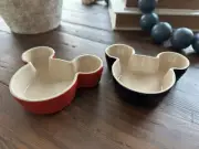 Disney + Le Creuset - Set of Black And Red Ramekins, Mickey And Minnie Mouse