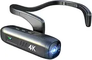 Wearable 4K 30FPS Head Mounted Camera WiFi Video Camera Camcorder Webcam Wide Angle Lens Battery APP Control Easy to Use