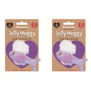 2x Rosewood Tune Chaser Fish Catnip Plush Kitten/Cat Pet Interactive Toy Purple
