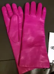 UGG W Nixie Genuine Leather Gloves Fuchsia/Size S Cashmere Lining