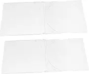 LALAFINA 2Pcs Transparent CD Storage Cases Portable CD Holders for Music Discs Game Discs and Drivers Lightweight Durable Design for Organizing and Protecting Your