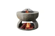 Glasshaus Co. Outdoor Fire Pit Charcoal Bbq Grill Camping Patio Heater Fireplace Hourglass Shape