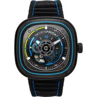 在飛比找PChome24h購物優惠-SEVENFRIDAY P3C/03 海藍 自動上鍊機械錶