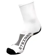 Steigen White Unisex 3/4 Length Running Socks