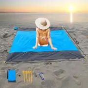 Waterproof Pocket Beach Blanket Camping Picnic Mat Sandproof Portable Outdoor
